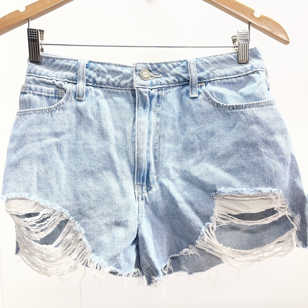 Hollister Distressed‎ Light Blue Jean Shorts
